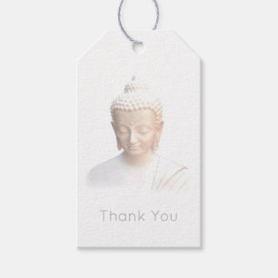 Buddha in White   Serene Meditative Tack Presentetikett