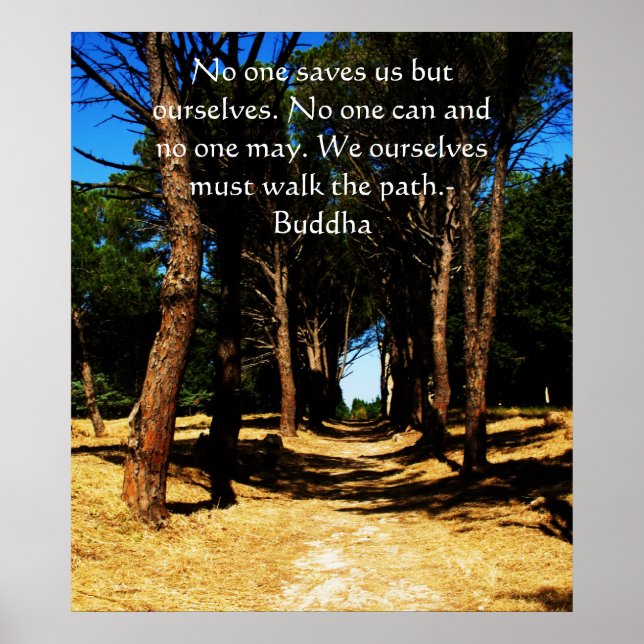 Buddha inspiration väg QUOTE poster (Framsidan)