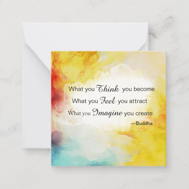 *~ Buddha Inspirational Kindness AP62 Note-kort Anteckningskort (Framsida)