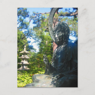 buddha japanese trädgårdens vykort