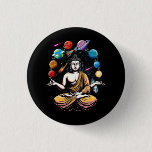 Buddha Juggling Space Planets Zen Yoga Meditation Knapp
