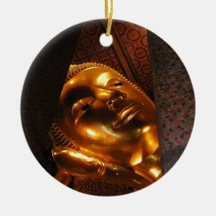 BUDDHA JULGRANSPRYDNAD KERAMIK
