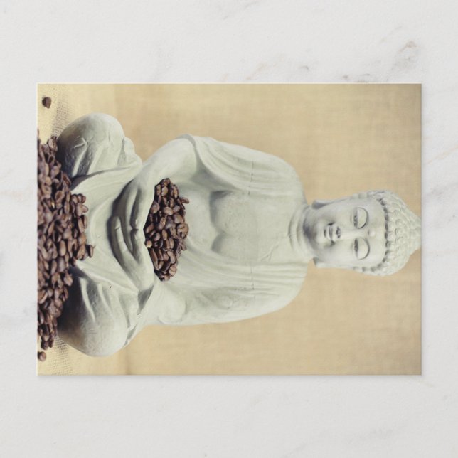 Buddha Kaffebohnen Vykort (Framsida)