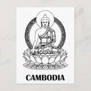 Buddha Kambodja Vykort