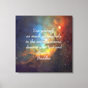 Buddha Kärlek och tillgiften Tulip nebula Canvastryck