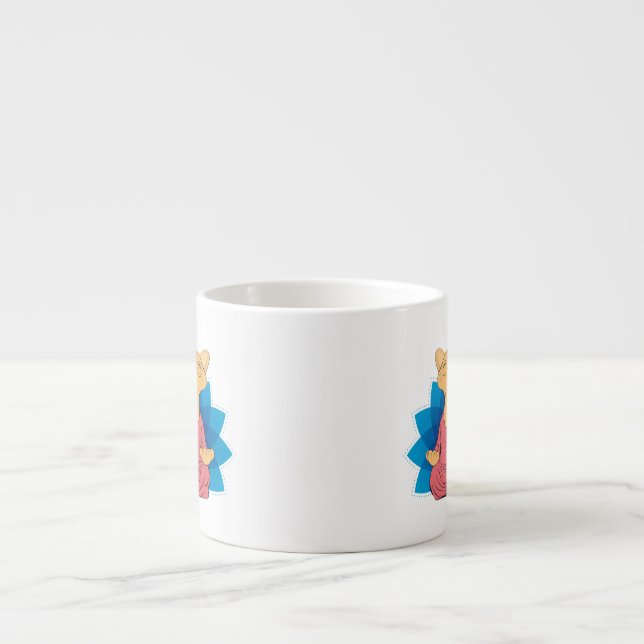 Buddha-kattmediterande - Gurukatt - Namaste - stan Espressomugg (Framsidan)