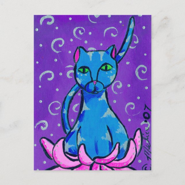 Buddha Kattunge Vykort (Framsida)