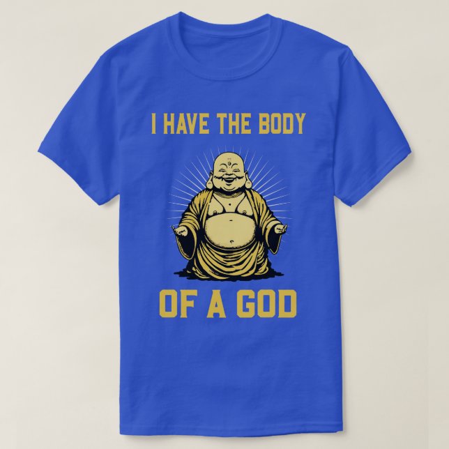 Buddha-kropp för en gud-meditationsbuddist t shirt (Design framsida)