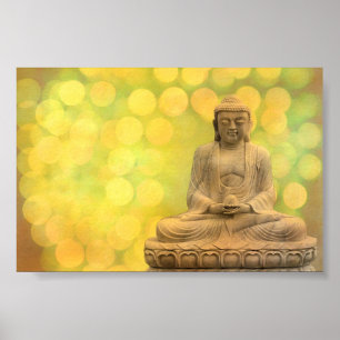 buddha light (gult) poster
