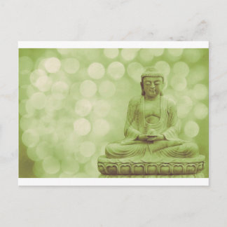 buddha light (ljust grönt) vykort