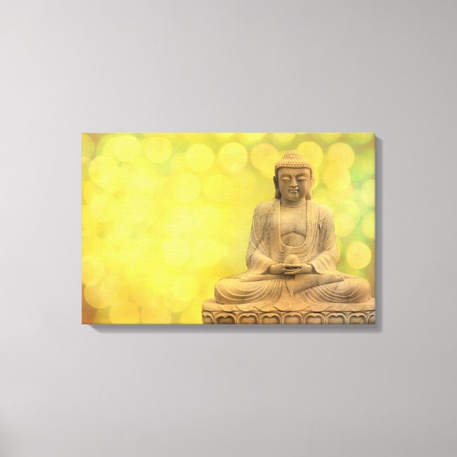 buddha light (yellow) canvastryck (Framsida)
