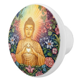Buddha, Ljusets hjärta, Blomsterdekoration, Vintag Knopp