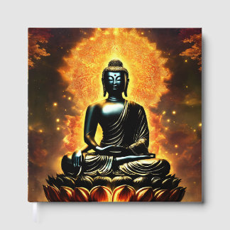 Buddha Logo White Lined Guest Book Gästböcker