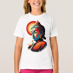 Buddha Lord Retro Pop Art Porträtt T Shirt