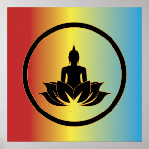 Buddha Lotus Flower Buddhism Zen Spirituality Poster