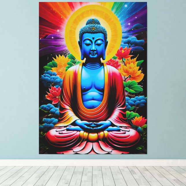 Buddha Luminous Awakening Canvastryck (Insitu (trägolv))