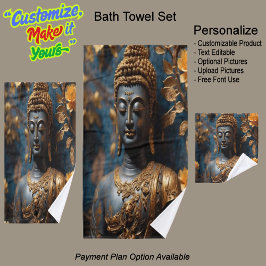 Buddha Luxurious Relaxing Bathroom Towel Set