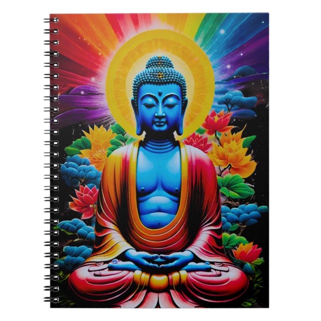 Buddha Lysande Uppvaknande Anteckningsbok (Framsidan)