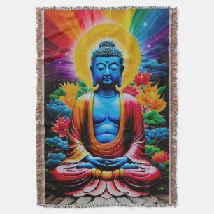Buddha Lysande Uppvaknande Filt