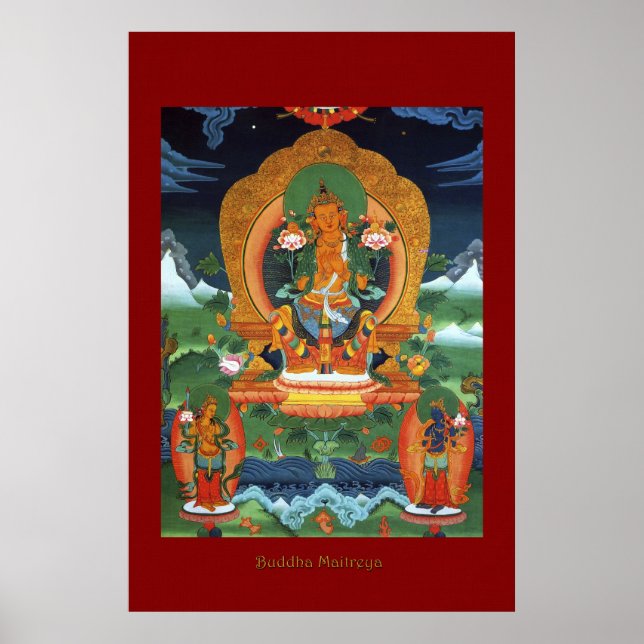 Buddha Maitreya Religiösa Art Poster Series (Framsidan)