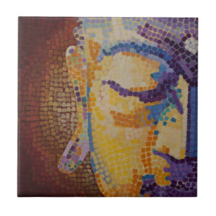 Buddha målning kakelplatta
