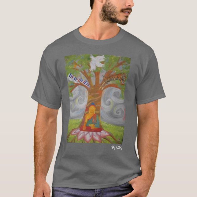 Buddha målningskjorta tee (Framsida)