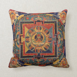 Buddha Mandala antika tibetana Thanka Kudde
