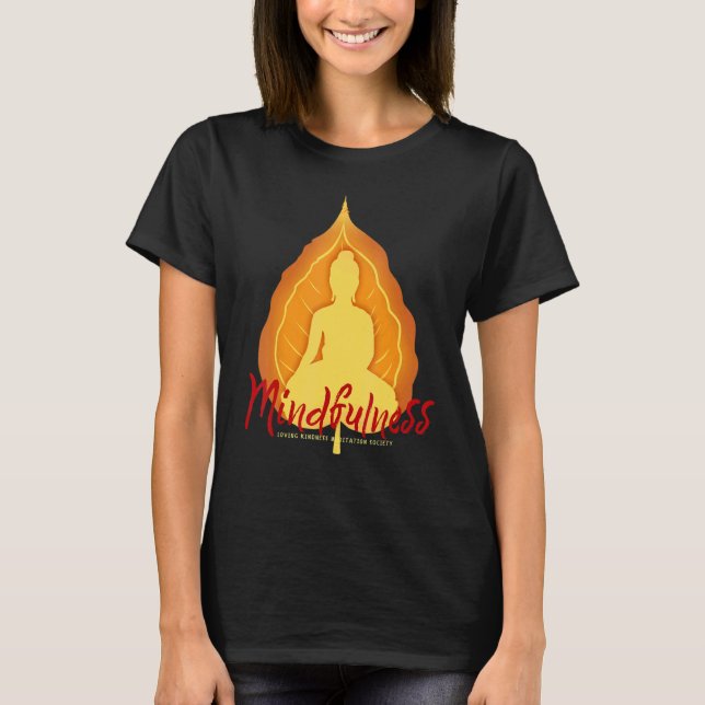 Buddha Mandala Buddhist Mindfulness Blessing Lovin T Shirt (Framsida)