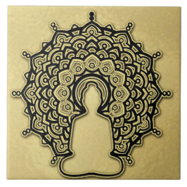 Buddha Mandala Ceramic Tile. Kakelplatta