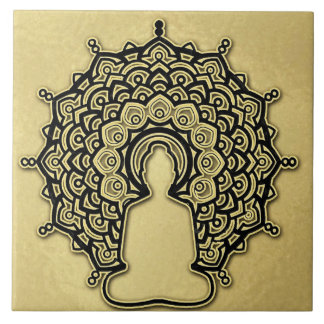 Buddha Mandala Ceramic Tile. Kakelplatta
