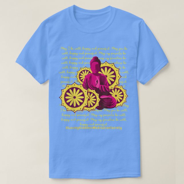 Buddha Mandala LovingKindness Metta Blessing Dharm T Shirt (Design framsida)