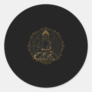 Buddha Mandala Runt Klistermärke
