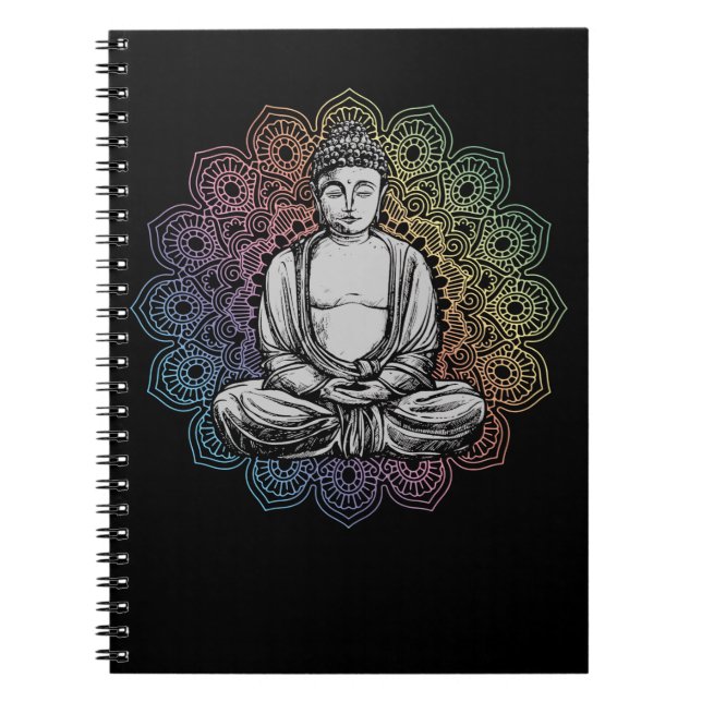 Buddha Mandala Yoga Andlig Buddhism Anteckningsbok (Framsidan)