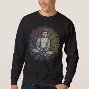 Buddha Mandala Yoga Andlig Buddhism Lång Ärmad Tröja