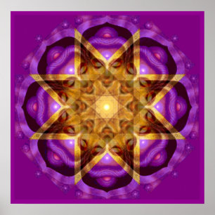 Buddha Mandala Zen Meditation Andlig Art Poster