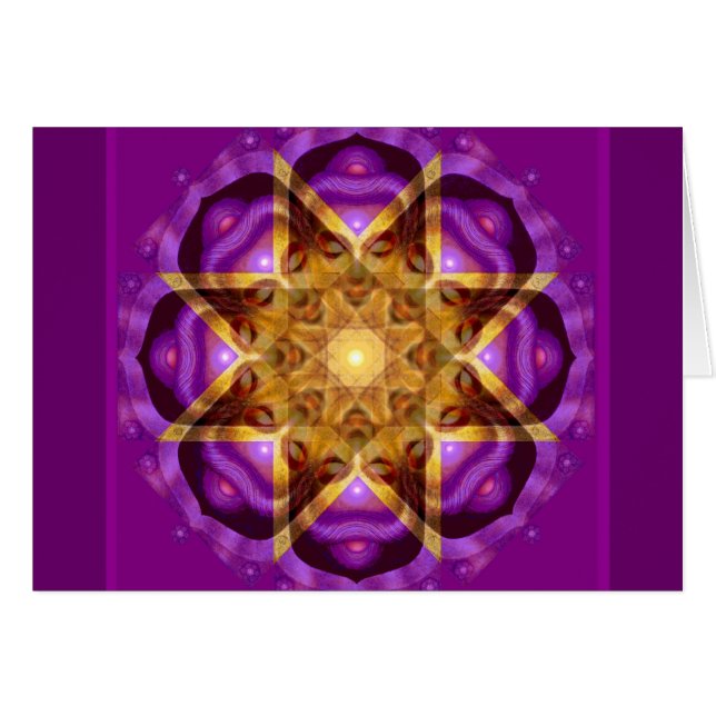 Buddha Mandalakonst Hälsningskort (Framsidan Horizontal)