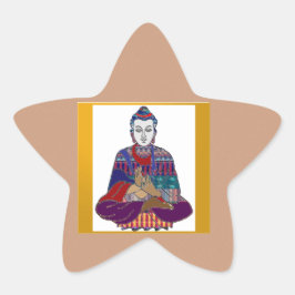 BUDDHA Master Yoga Spirit Lord Teacher Meditation Stjärnformat Klistermärke