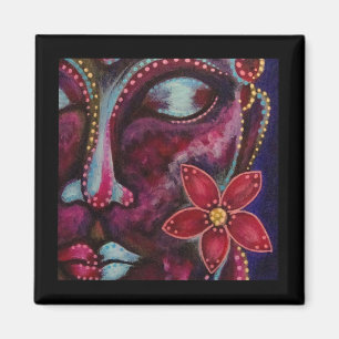 BUDDHA MED BLOMMAMAGNETEN MAGNET