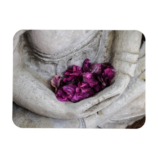BUDDHA MED BLOMMAR FLEXIBLE PHOTO MAGNET (Horisontell)