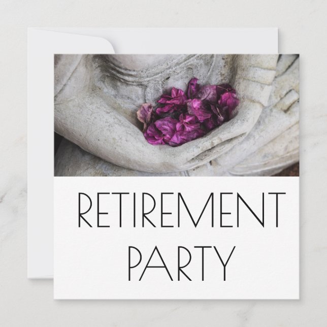 BUDDHA MED BLOMMAR PENSION PARTY-ANBUD INBJUDNINGAR (Framsida)