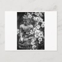 BUDDHA MED BLOMMAR POSTCARD