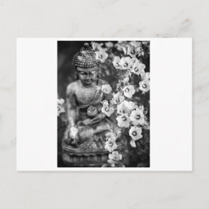 BUDDHA MED BLOMMAR POSTCARD VYKORT