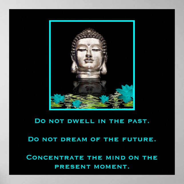 Buddha med inspirationsoffert om koncentration poster (Framsidan)