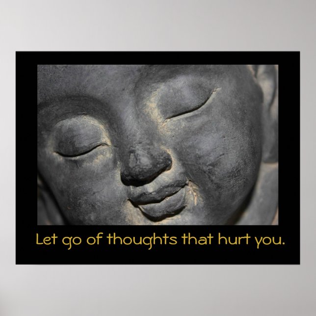 Buddha med inspirerande citat poster (Framsidan)