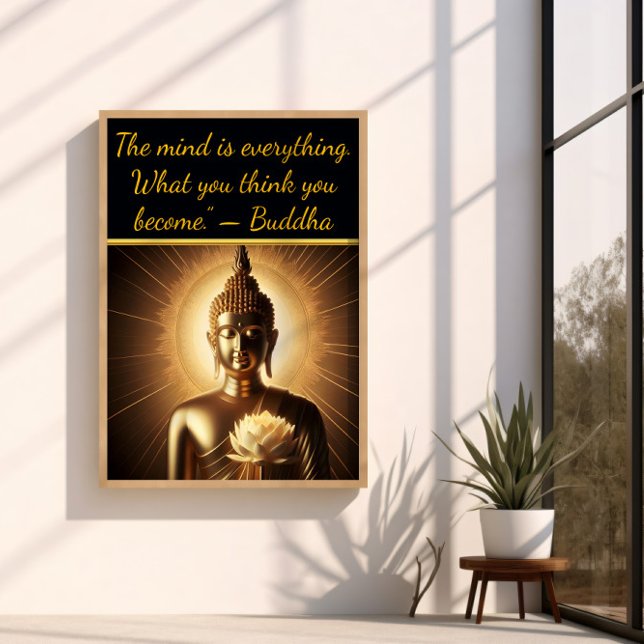 Buddha med lotus blomma poster (Skapare uppladdad)