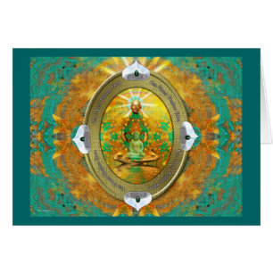 Buddha medaljong hälsningskort
