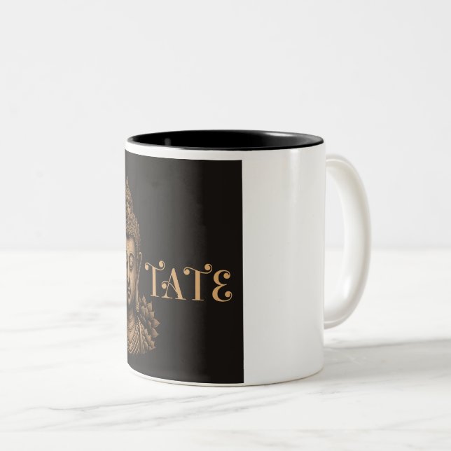 Buddha Meditates Två-Tonad Mugg (Framsida höger)