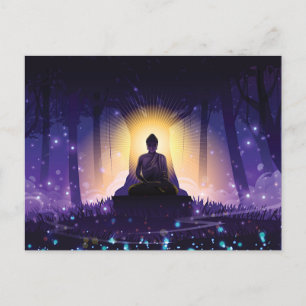 Buddha Meditating Vykort