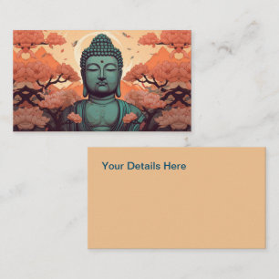 Buddha Meditation Andlig Art Visitkort