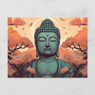 Buddha Meditation Andlig Art Vykort